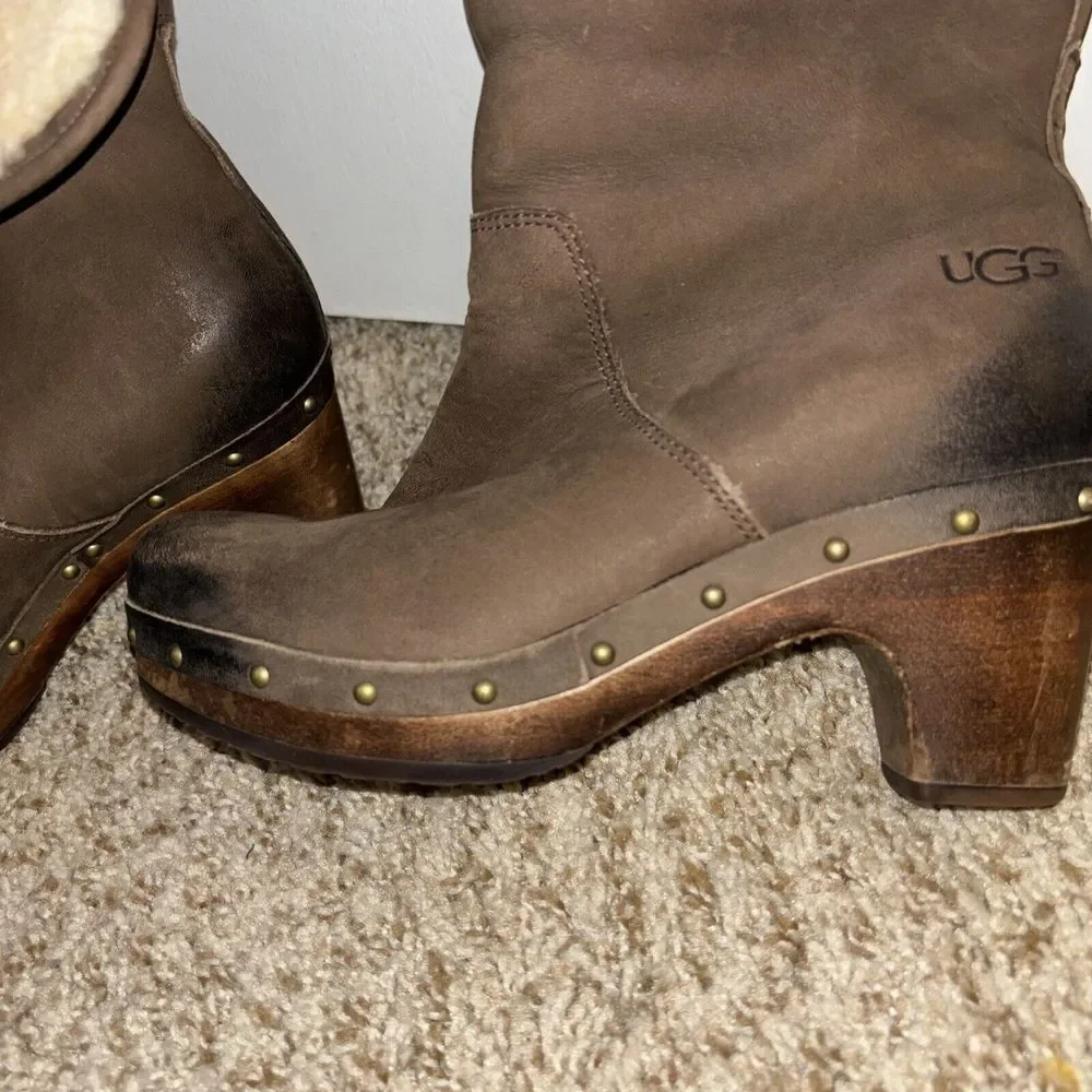 Ugg Lynnea Clog Boot 5/EU36 Shearling‎ Winter Warm Snow Boho Gorp Goblin Minimal